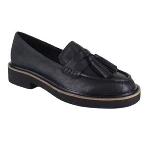 Splendid Women's Caio Tassel Leather Upper Loafers Preppy Shoes Black Loafer